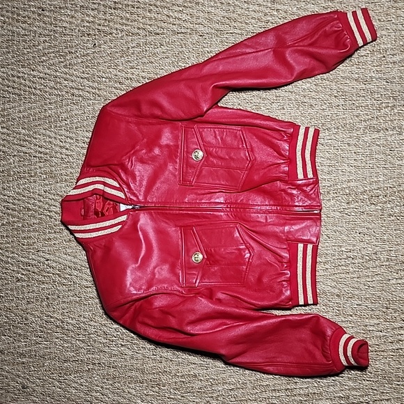 Lillie Rubin Jackets & Blazers - Lillie Rubin red and gold leather jacket size small